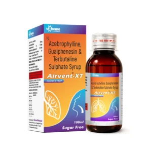 Airvent-XT Cough Syrup | Acebrophylline Guaiphenesin Terbutaline Syrup